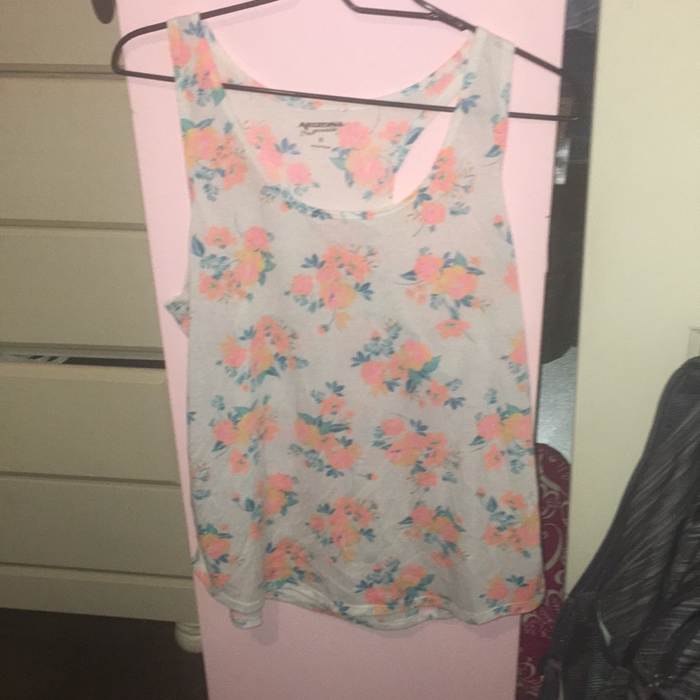 designed tank top & orange neon tank